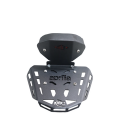 MotoCare CNC carrier with backrest for Aprilia RS 457
