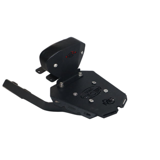 Motocare CNC carrier with backrest on Jawa 42