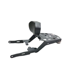 MotoCare CNC Carrier with Plate & Backrest for Royal Enfield Himalayan 411 – Heavy Duty Touring Rack (Black)