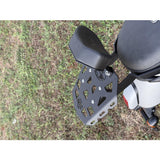MotoCare CNC carrier with backrest installed on Jawa 42 FJ motorcycle