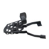 MotoCare CNC carrier with backrest installed on Jawa 42 FJ motorcycle