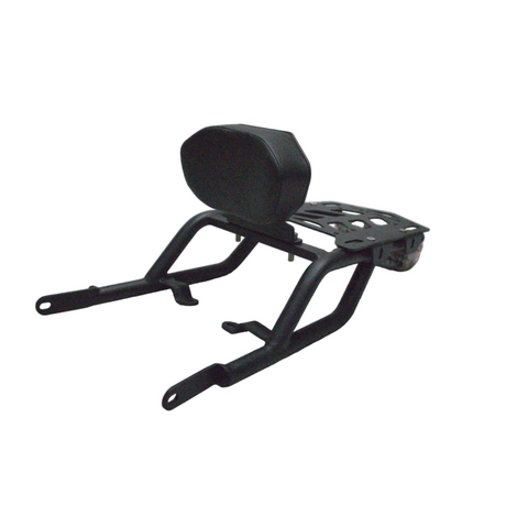 Motocare CNC Carrier with Plate & Backrest for Scram 440