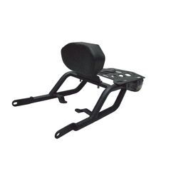 Motocare CNC Carrier with Plate & Backrest for Scram 440