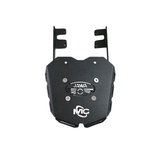 Motocare CNC carrier with plate on Jawa 42