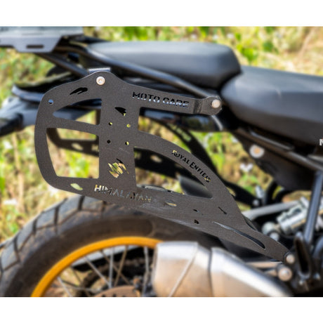 MotoCare CNC saddle stay Himalayan 450 installed