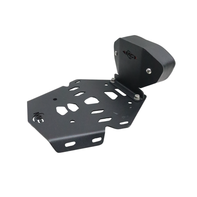 MotoCare CNC Carrier with Backrest for TVS Apache RTX 300 Rear Luggage Rack