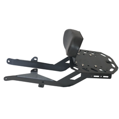 MotoCare CNC carrier plate with backrest for Honda H'ness CB350
