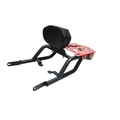 Motocare CNC Carrier with Plate & Backrest for Scram 440