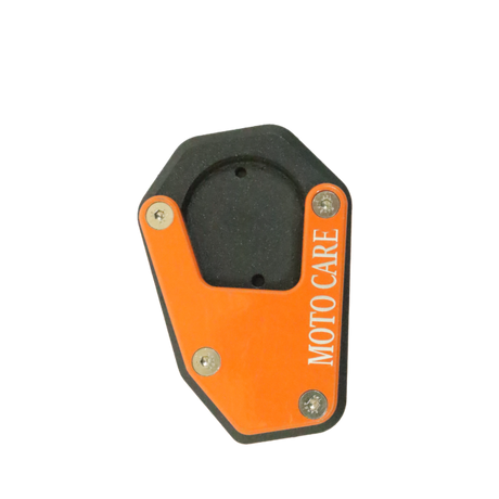 MotoCare CNC side stand extender orange KTM Adventure 250 390 foot enlarger plate
