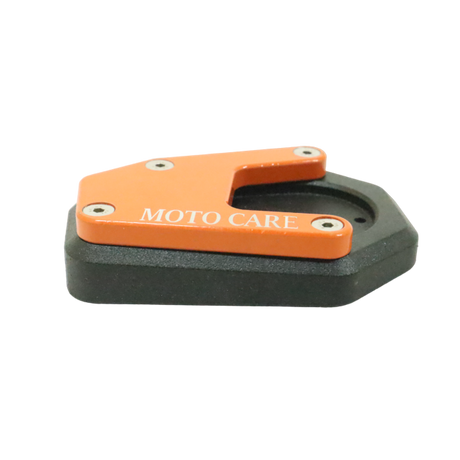 MotoCare CNC side stand extender orange KTM Adventure 250 390 foot enlarger plate