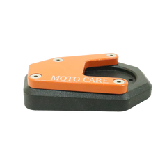 MotoCare CNC side stand extender orange KTM Adventure 250 390 foot enlarger plate