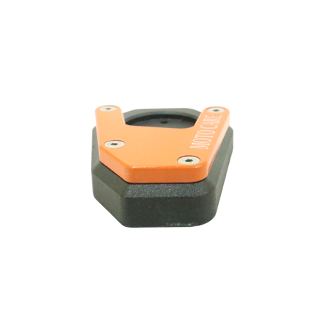 MotoCare CNC side stand extender orange KTM Adventure 250 390 foot enlarger plate