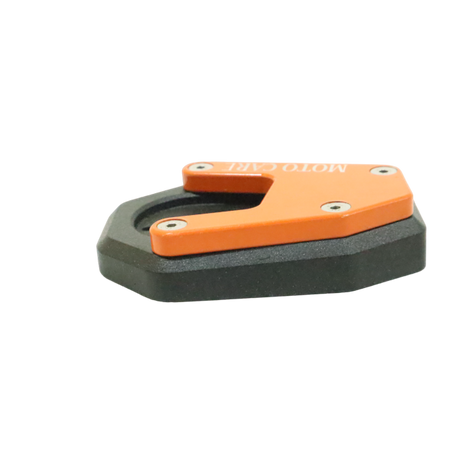 MotoCare CNC side stand extender orange KTM Adventure 250 390 foot enlarger plate