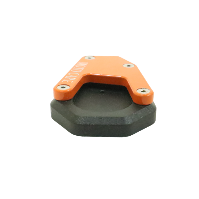 MotoCare CNC side stand extender orange KTM Adventure 250 390 foot enlarger plate