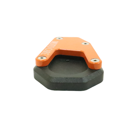 MotoCare CNC side stand extender orange KTM Adventure 250 390 foot enlarger plate
