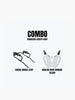 Legundary Custom Haulier Rear Carrier Silver and Casus Saddle Stay Combo for Kawasaki Versys 650 Black Silver Luggage System