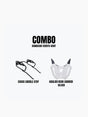 Legundary Custom Haulier Rear Carrier Silver and Casus Saddle Stay Combo for Kawasaki Versys 650 Black Silver Luggage System