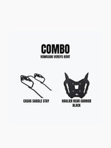 Legundary Custom Haulier Rear Carrier Black and Casus Saddle Stay Combo for Kawasaki Versys 650 Luggage System