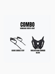 Legundary Custom Haulier Rear Carrier Black and Casus Saddle Stay Combo for Kawasaki Versys 650 Luggage System