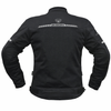 Bison ProGear COMET Black Black motorcycle riding jacket front view

