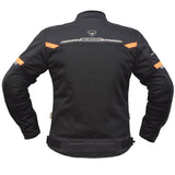 Bison ProGear COMET black orange motorcycle riding jacket front view