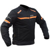 Bison ProGear COMET black orange motorcycle riding jacket front view