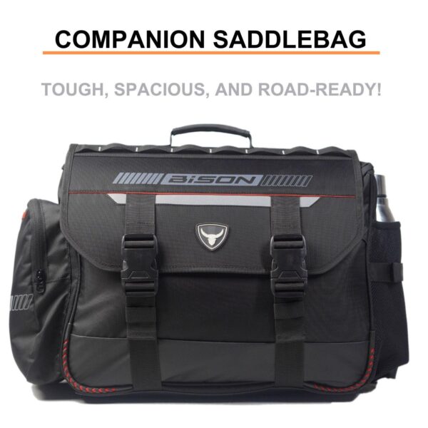 Bison ProGear Companion Saddle Bag 60L Waterproof Motorcycle Touring Saddlebags with Rain Covers