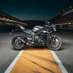 Outlaw 2.0 stainless steel slip-on exhaust with link pipe for Triumph Street Triple 765 2014-2022