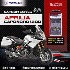 CRANK1 CFB036 Carbon Brake Pads Front For Aprilia Caponord 1200 2013-2016 Motorcycle