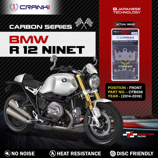CRANK1 CFB036 carbon brake pads for BMW R 12 nineT 2014-2016 front brake