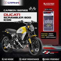 CRANK1 CFB036 carbon brake pads for Ducati Scrambler 800 Icon 2019 front