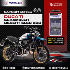 CRANK1 CFB036 carbon brake pads for Ducati Scrambler Desert Sled 800 2017-2018 front
