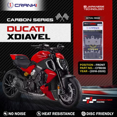 CRANK1 CFB036 carbon front brake pads for Ducati XDiavel 2016-2020