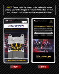 CRANK1 CFB093 carbon brake pads for Honda CBR600RR 2007-2019 front