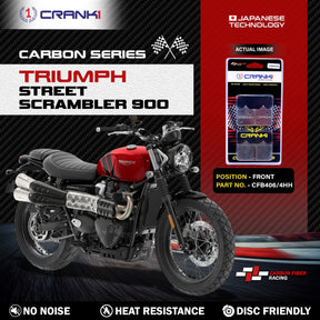 CRANK1 CFB406/4 Carbon Front Brake Pads for Triumph Street Scrambler 900