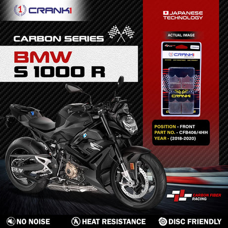 CRANK1 CFB406/4 carbon brake pads for BMW S1000R 2018-2020
