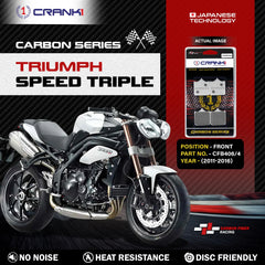 CRANK1 CFB406/4 carbon brake pads for Triumph Speed Triple 2011-2016