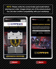 CRANK1 CFB406/4 carbon brake pads for Triumph Street Twin 900 2019-2022