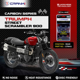 CRANK1 CFB412 Carbon Rear Brake Pads for Triumph Street Scrambler 900