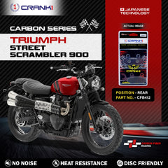 CRANK1 CFB412 Carbon Rear Brake Pads for Triumph Street Scrambler 900