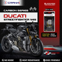 CRANK1 CFB662 Carbon Rear Brake Pads for Ducati Streetfighter V4S