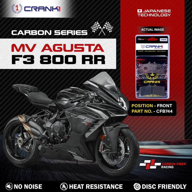 CRANK1 CFB744 carbon brake pads front for MV Agusta F3 800 RR motorcycle