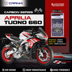 CRANK1 Carbon Brake Pads CFB036 Front For Aprilia Tuono 660 2020 Onwards Motorcycle