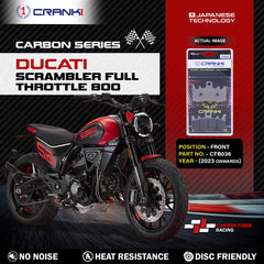 CRANK1 Carbon Brake Pads CFB036 Front for Ducati Scrambler Full Throttle 800 2023