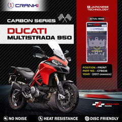 CRANK1 Carbon Brake Pads CFB036 front brake pads for Ducati Multistrada 950 2017 onwards high performance motorcycle brake pads