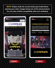 CRANK1 Carbon Brake Pads CFB4/223 Front for Triumph Speed Twin 1200 2019-2020 Carbon Kevlar Motorcycle Disc Brake Pads 2 Sets