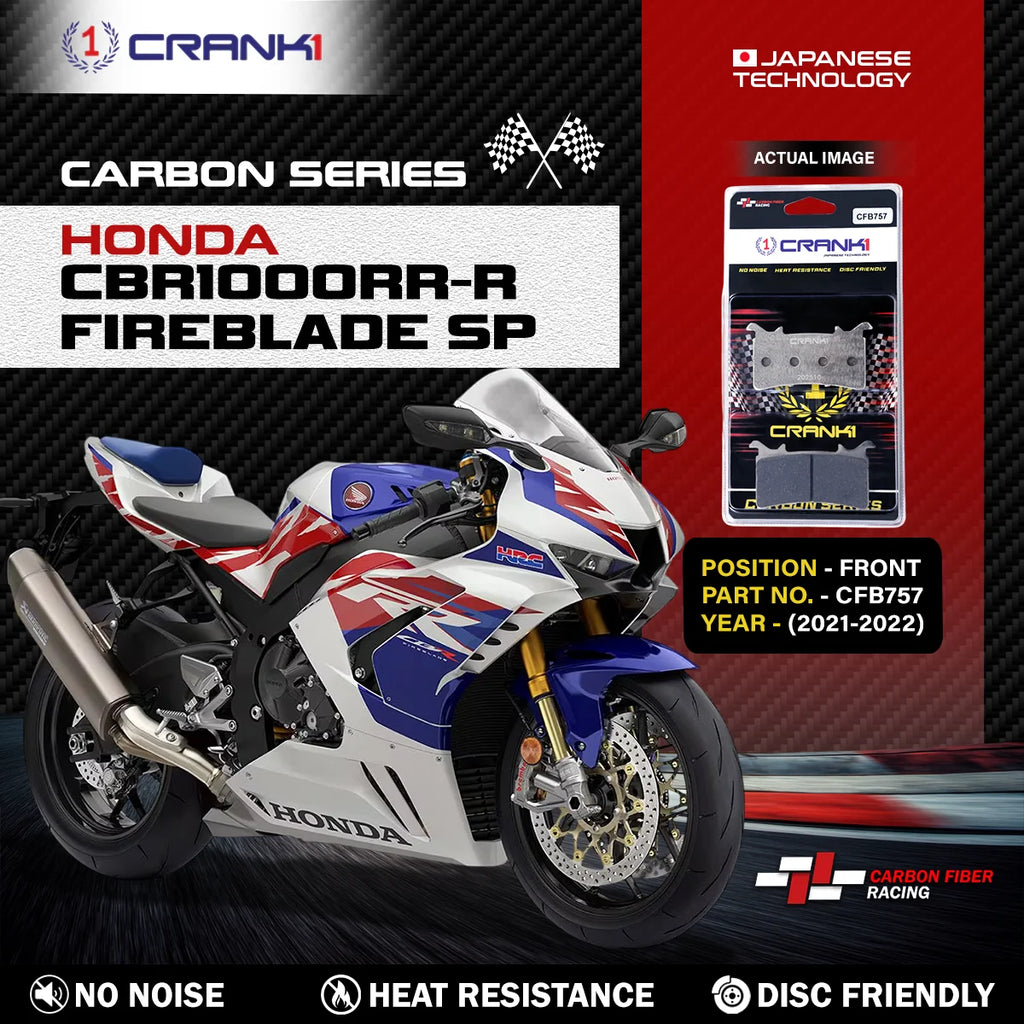 CRANK1 Carbon Brake Pads Front For Honda CBR1000RR-R Fireblade SP 2021-2022 CFB757