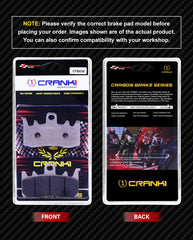 CRANK1 Carbon Front Brake Pads CFB036 for Ducati Hyperstrada 2013-2015 Premium Motorcycle Brake Pad Set
