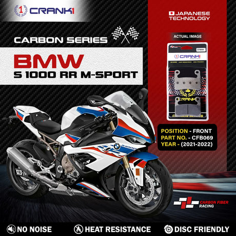 CRANK1 Carbon Front Brake Pads CFB069 for BMW S 1000 RR M-Sport 2021–2022