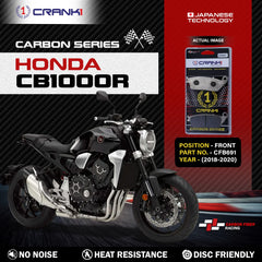 CRANK1 Carbon Front Brake Pads CFB691 for Honda CB1000R 2018-2020 Premium Motorcycle Brake Upgrade